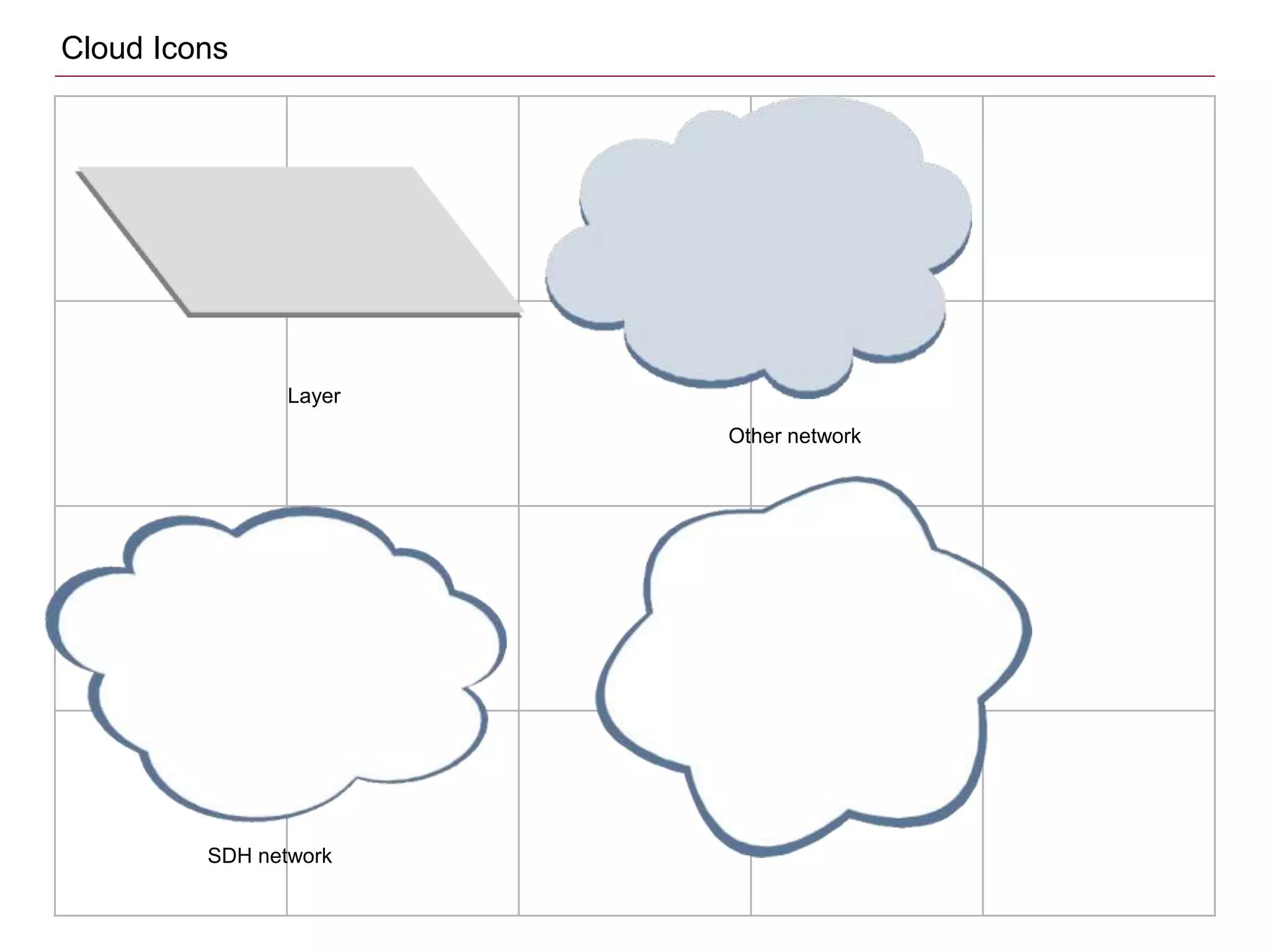 Cloud Icons
Layer
Other network
SDH network
 