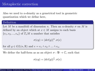 Metaplectic metaplectic quantization on coadjoint orbits | PDF
