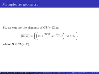 Metaplectic metaplectic quantization on coadjoint orbits | PDF