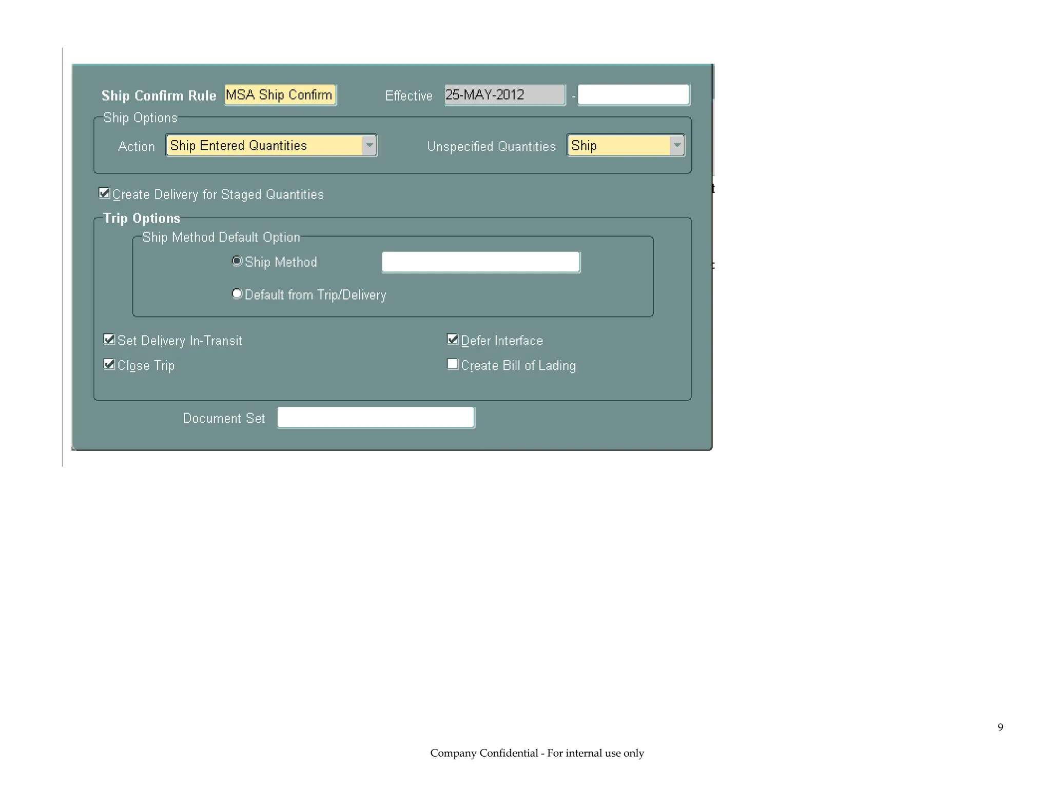 Company Confidential - For internal use only
9
 