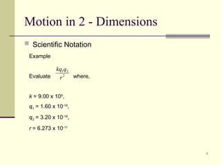 Comprehensive Guide to Motion in Two Dimensions for SACE Stage 2 ...