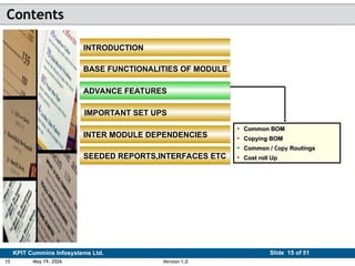 Functional Overview of Bill of Materaisl in Oracle EBS System | PPT