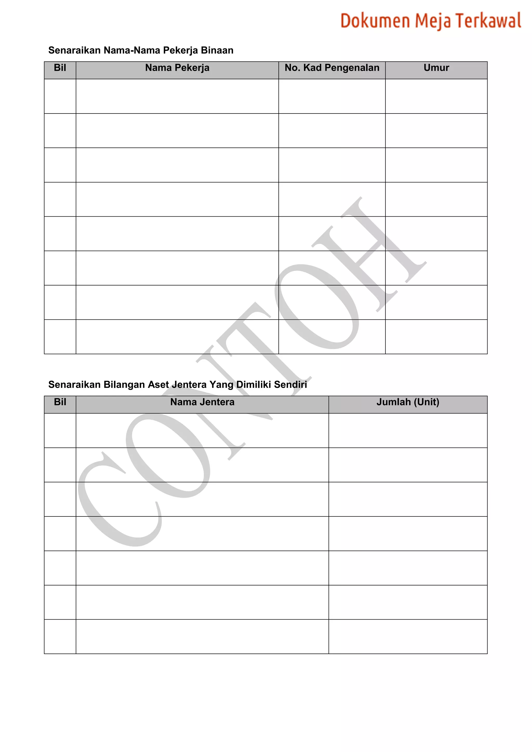 Dokumen 132017 contoh bq | PDF