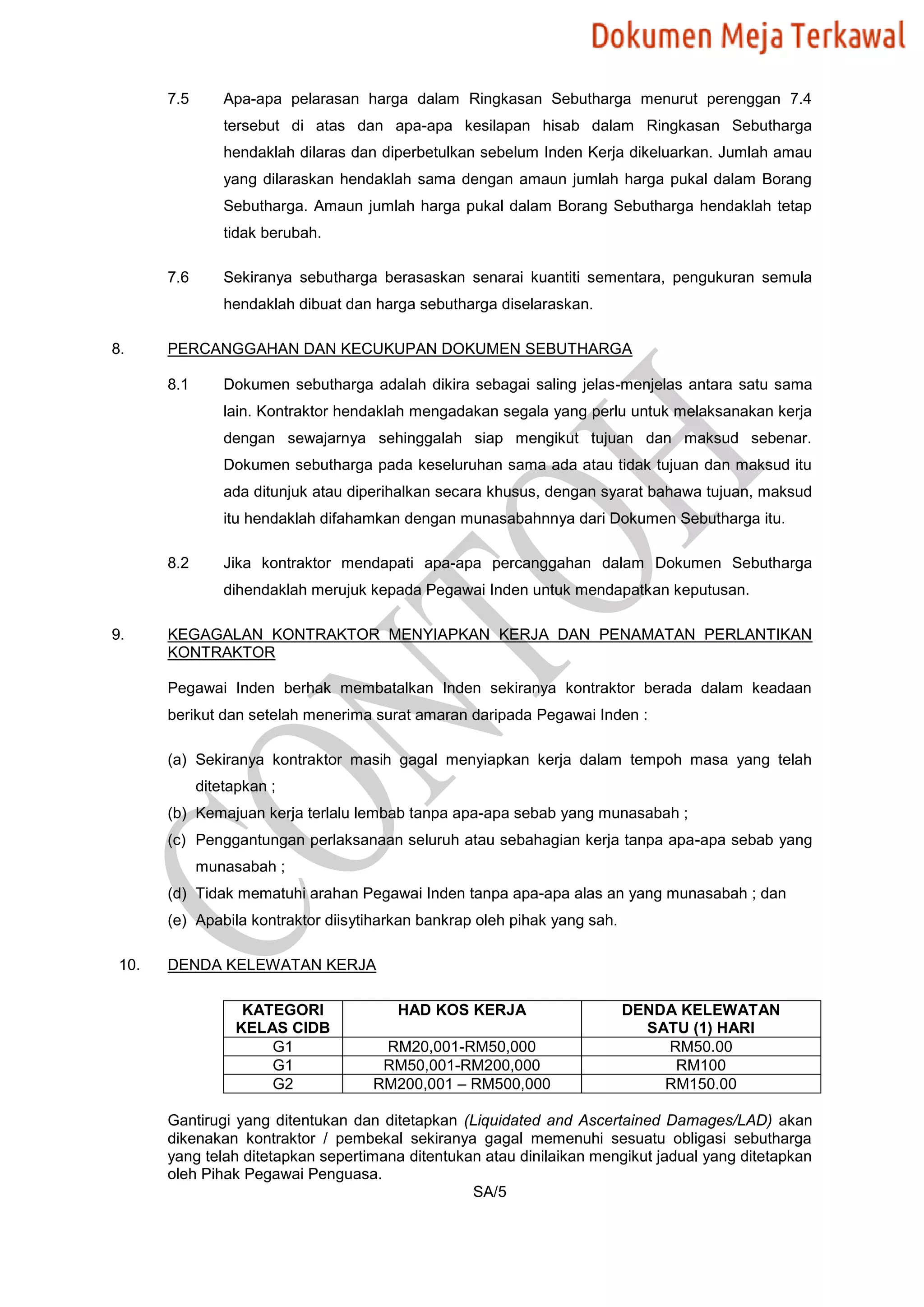 Dokumen 132017 contoh bq | PDF