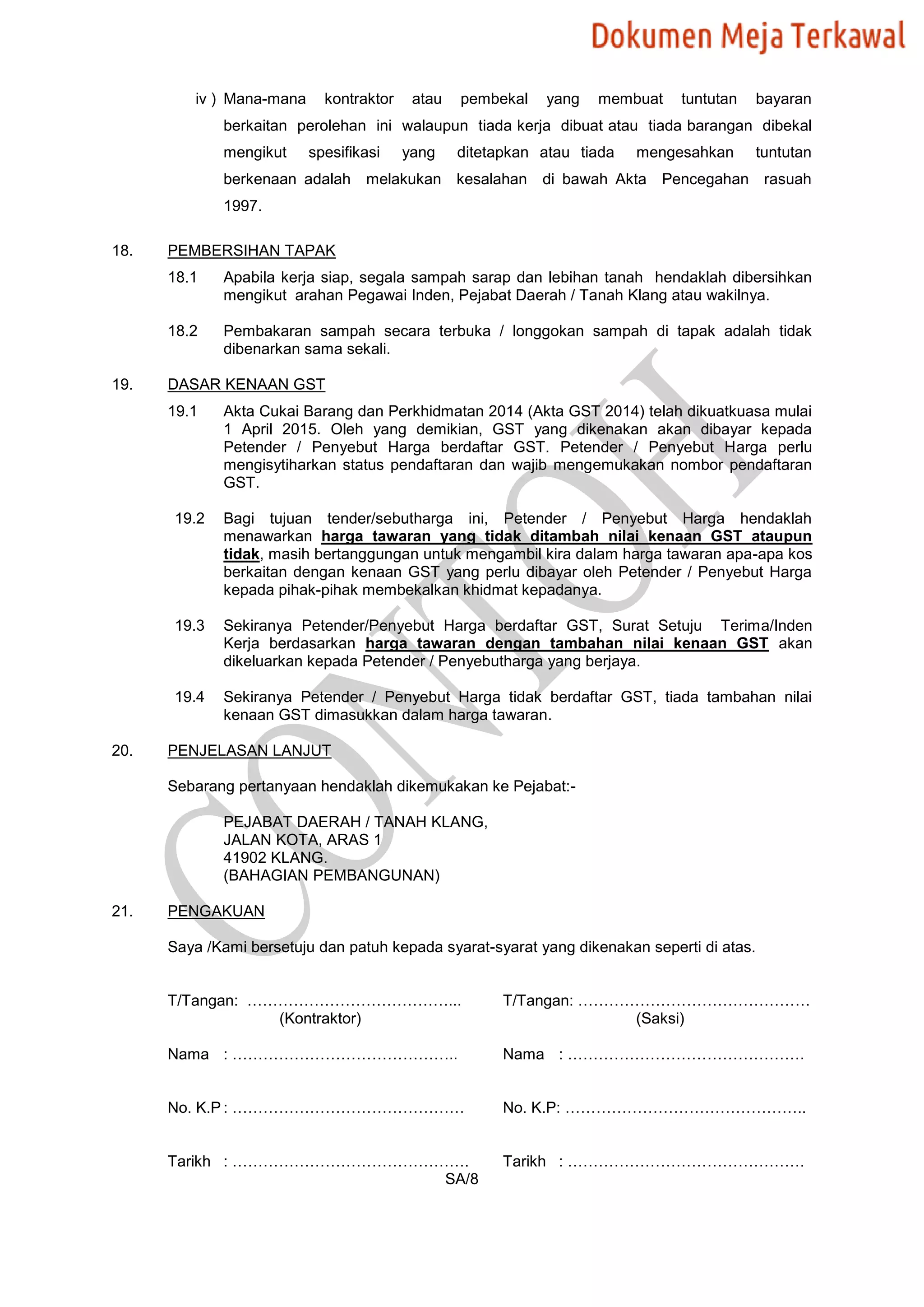 Dokumen 132017 contoh bq | PDF