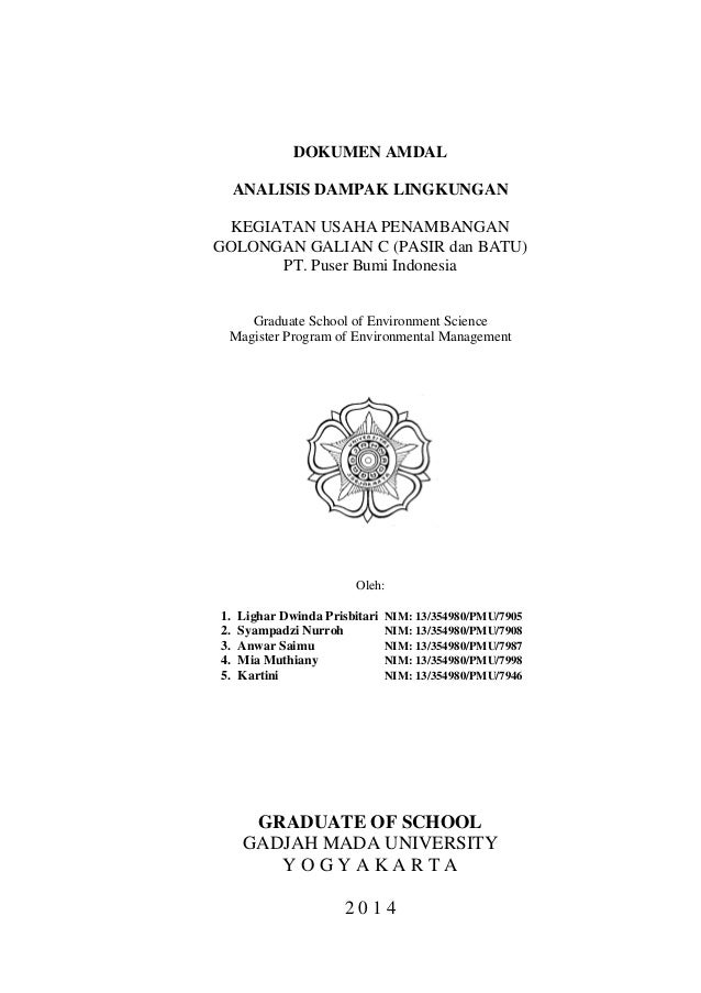 Dokumen Amdal Studikasusanalisisdampa