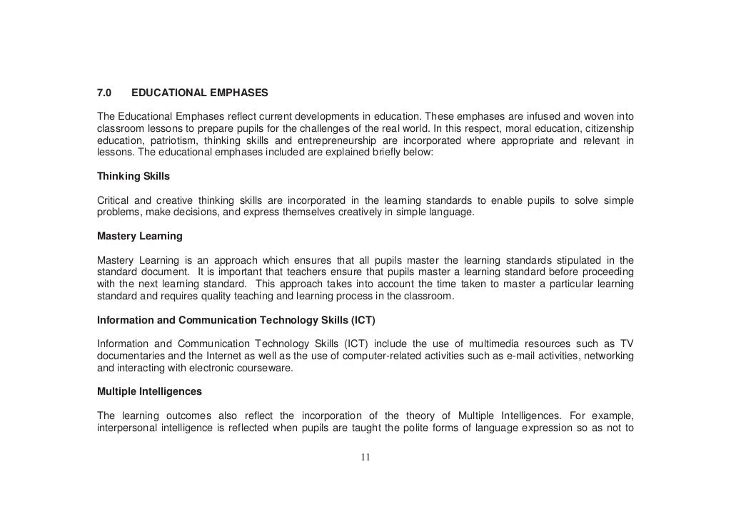 Dokumen standard bahasa inggeris sk tahun 3