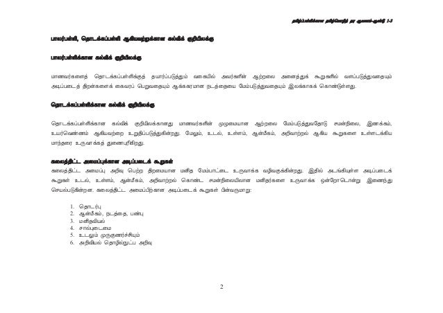 Dokumen Standard Bahasa Tamil Sjkt Tahap 1