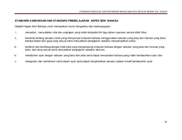 Dokumen standard kurikulum dan pentaksiran bahasa malaysia 