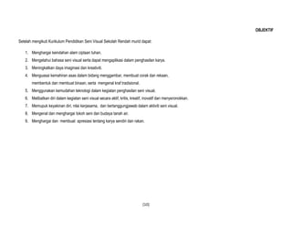 Dskp Tahun 5 Pendidikan Seni Visual Sk