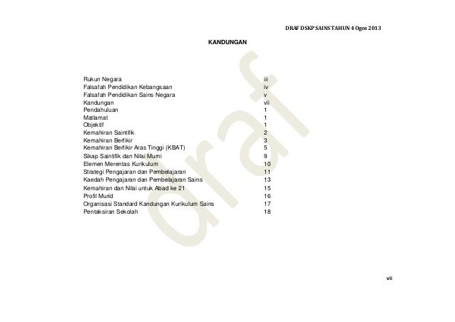 Dokumen standard kurikulum dan pentaksiran sains tahun 4