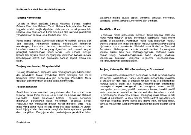 Dokumen Standard Prasekolah