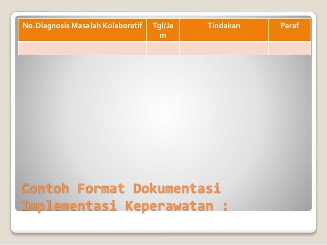 Dokumentasi implementasi keperawatan