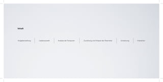 Inhalt




Aufgabenstellung   Liederauswahl   Analyse der Tonspuren   Zuordnung und Anlayse der Parameter   Umsetzung   Interaktion
 