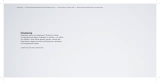 Umsetzung I Entwerfen Muskivisualisierung HfG Schwäbisch Gmünd I Julian Schwarz, Johannes Roth I Betreuung Prof. Michael Götte und Thomas Ness




      Umsetzung
      Parameter waren nun zugewisen, Tonspuren erfasst
      und die Idee auch bereit umgesetzt zu werden – es sollten
      nun 6 Bälle in einer Reihe gestellt werden, welche den
      Parametern unlagen und somit die Tonspuren verkörpern
      und Visualisierren sollten.

      Unser Tool war hier Cinema 4D
 