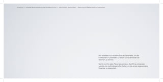 Umsetzung I Entwerfen Muskivisualisierung HfG Schwäbisch Gmünd I Julian Schwarz, Johannes Roth I Betreuung Prof. Michael Götte und Thomas Ness




                                                                                                                                   Wir erstellten nun einzelne Test der Parameter, um die
                                                                                                                                   Funktionen in Cinema4D zu testen und aufeinander ab-
                                                                                                                                   stimmen zu können.

                                                                                                                                   Somit sind für jeden Parameter einzlene Kurzfilme entstanden
                                                                                                                                   welche uns nochmals geholfen hatten um die einzel angewendete
                                                                                                                                   Paramter zu überprüfen.
 