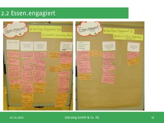 2.2 Essen.engagiert




   01.10.2012         Zebralog GmbH & Co. KG   15
 