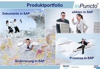 Produktportfolio
Dokumente in SAP                            eAkten in SAP




                                           Prozesse in SAP
          Archivierung in SAP
   DOK-ID 970601.1200   V 6.01
 