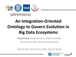 An Integration-Oriented Ontology to Govern Evolution in Big Data Ecosytems