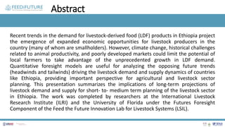 Livestock in Ethiopia: Tailwinds and Headwinds to 2050