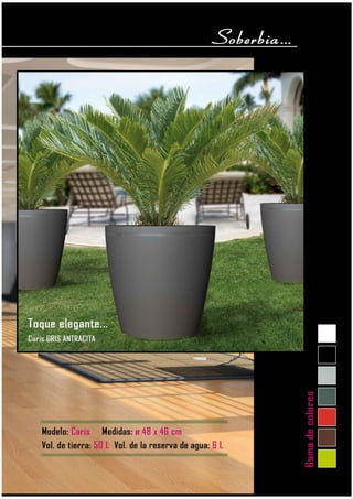 Vasos para Interiores com reserva de água