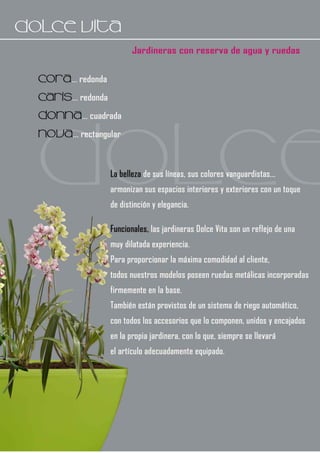 Vasos para Interiores com reserva de água