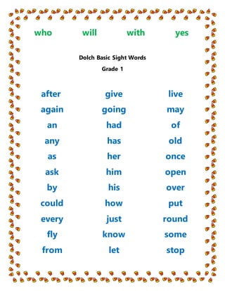 Dolch Basic Sight Words.docx