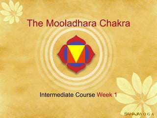 The Mooladhara Chakra Intermediate Course  Week 1 