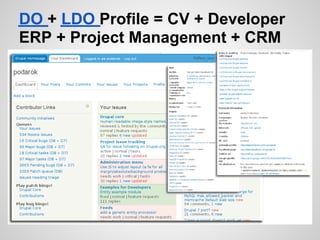 DO + LDO Profile = CV + Developer
ERP + Project Management + CRM
 