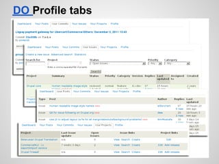 DO Profile tabs
 