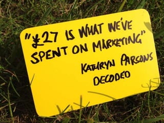 Do Lectures Start Up - Notes from a field