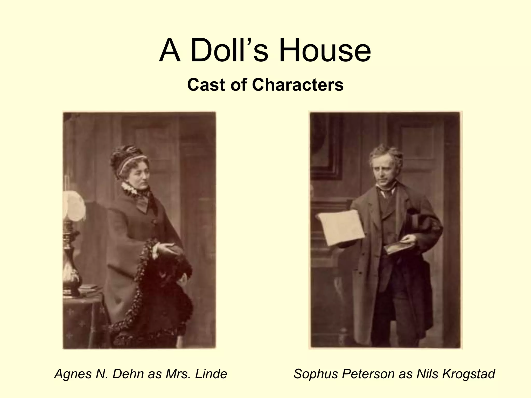 Mrs. Linde A Doll's House | PPT