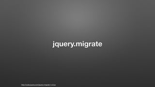 jquery.migrate
http://code.jquery.com/jquery-migrate-1.0.0.js
 