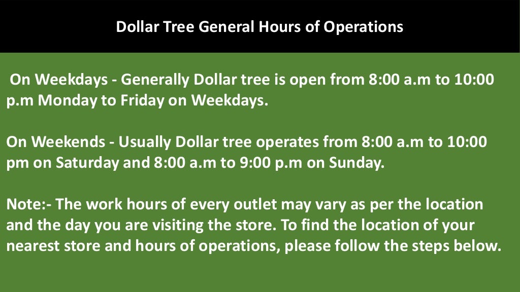 Dollar Tree Hours of Operation | CustomerCares4u