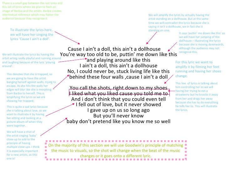Dollhouse Lyrics & Goodwin's Theory