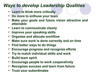 leadership skills | PPT