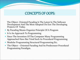 ORIENTED PROGRAMMING Dolly rajput | PPT