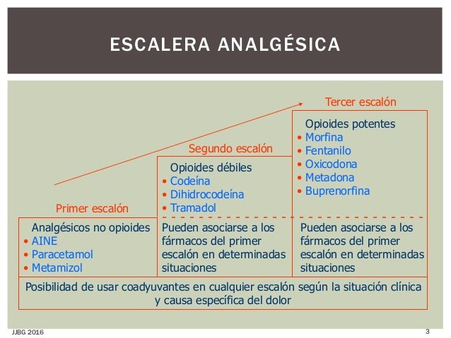 codeina paracetamol 2016 Dolor manejo opioides