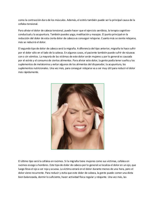 Dolor de cabeza y nauseas