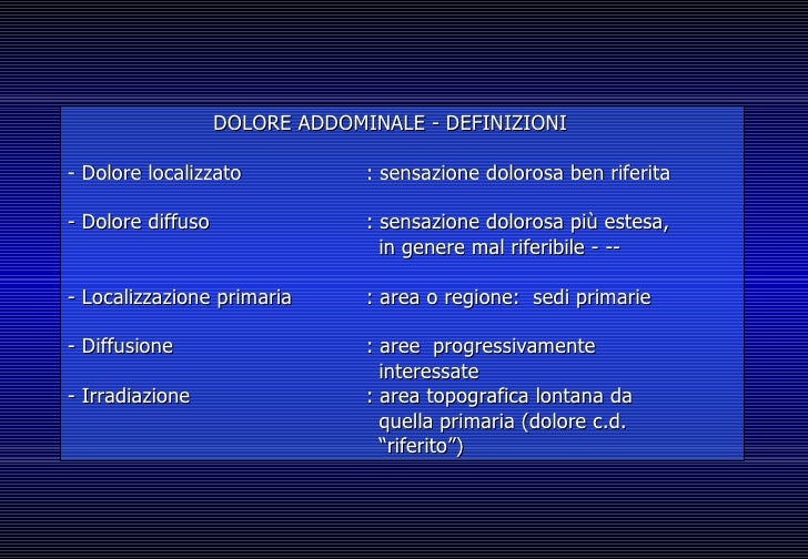 Se la parte lasciata da un dorso sotto e la parte lasciata nel fondo di uno stomaco fanno male