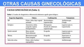 OTRAS CAUSAS GINECOLÓGICAS
 