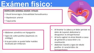 Exámen físico:
 