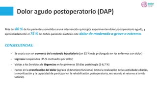 presentacion sobre el manejo del dolor postoperatorio en el paciente en ...