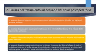Dolor postoperatorio seminario terapia del dolor. | PPTX