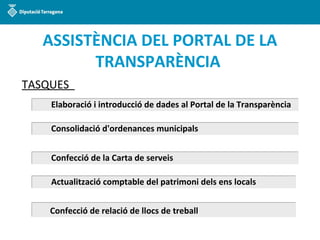 Elaboració i introducció de dades al Portal de la TransparènciaElaboració i introducció de dades al Portal de la Transparè...