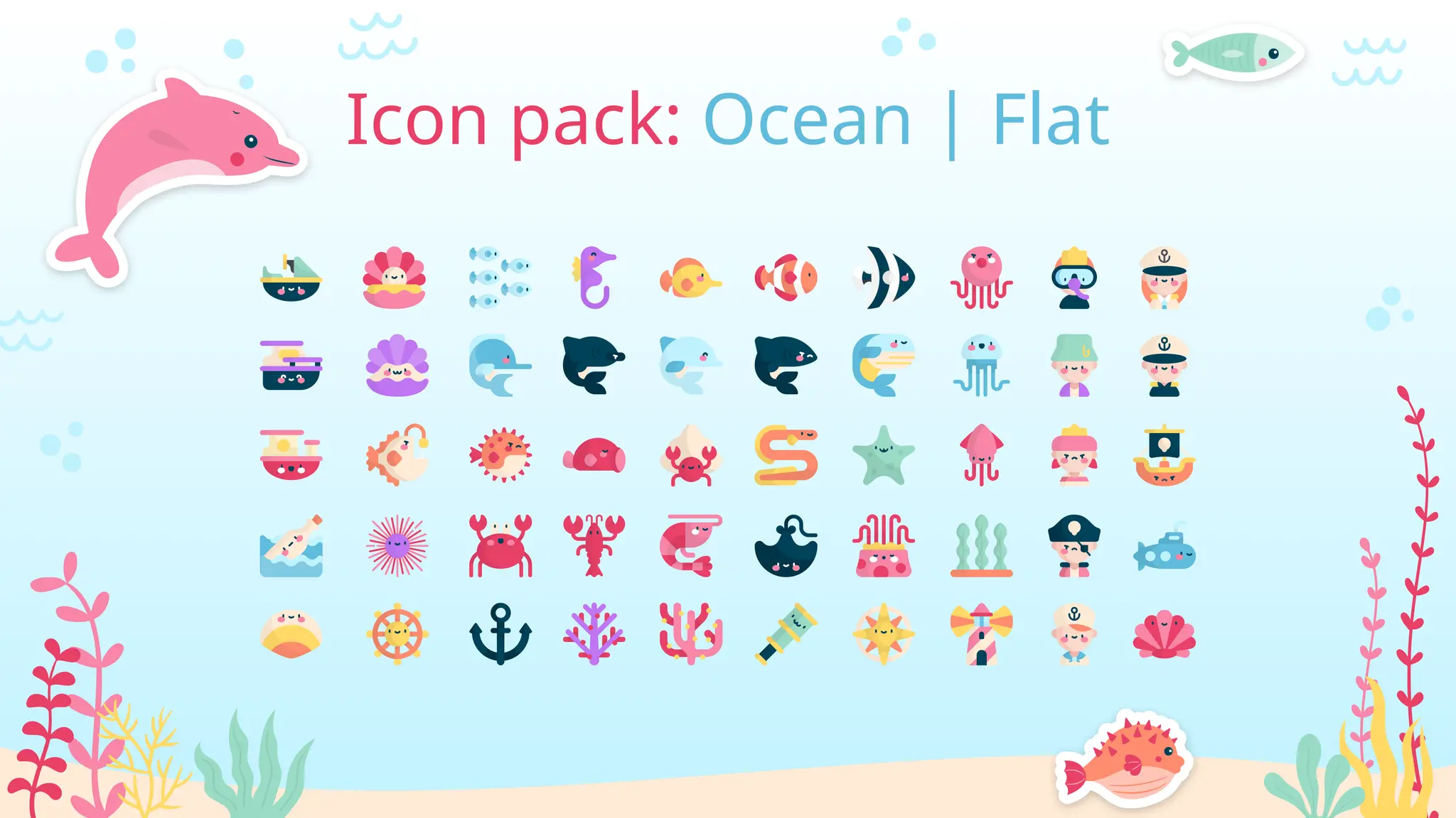 Icon pack: Ocean | Flat
 