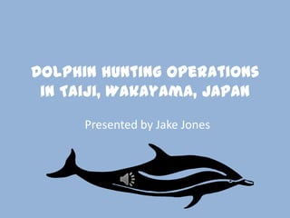 Dolphin hunting operations
in Taiji, Wakayama, Japan
Presented by Jake Jones

 