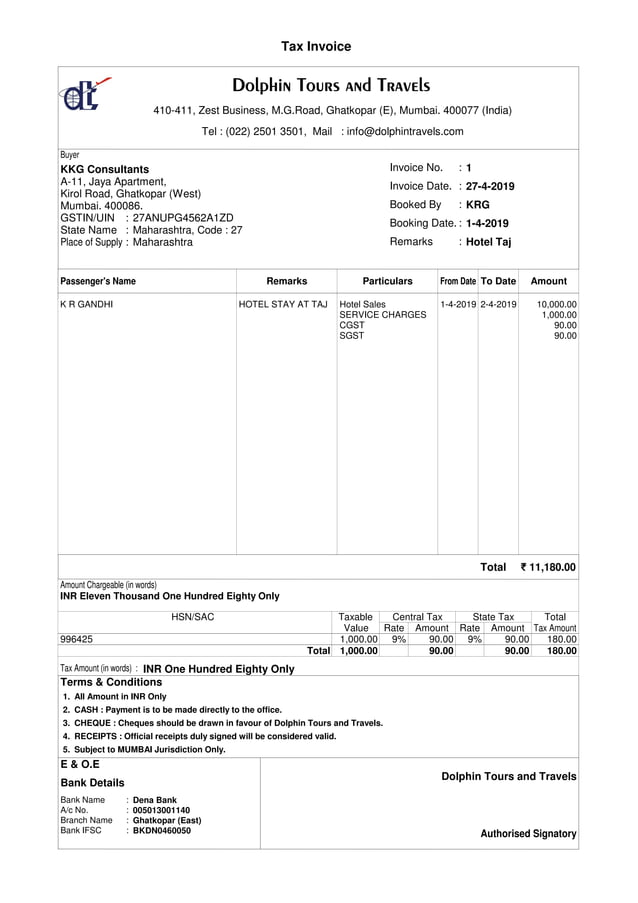Tour Operator Sample Invoices tour-operator-sample-invoices