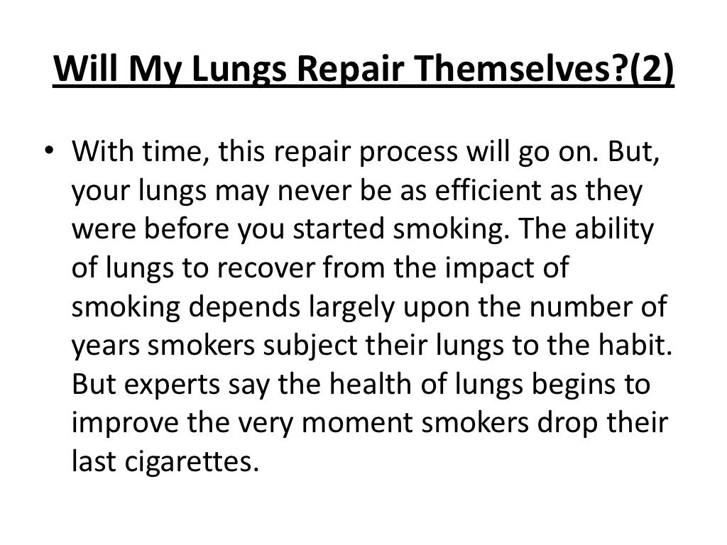 Do lungs heal after quitting smoking