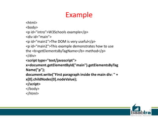 Document Object Model | PPTX | Web Design and HTML | Internet